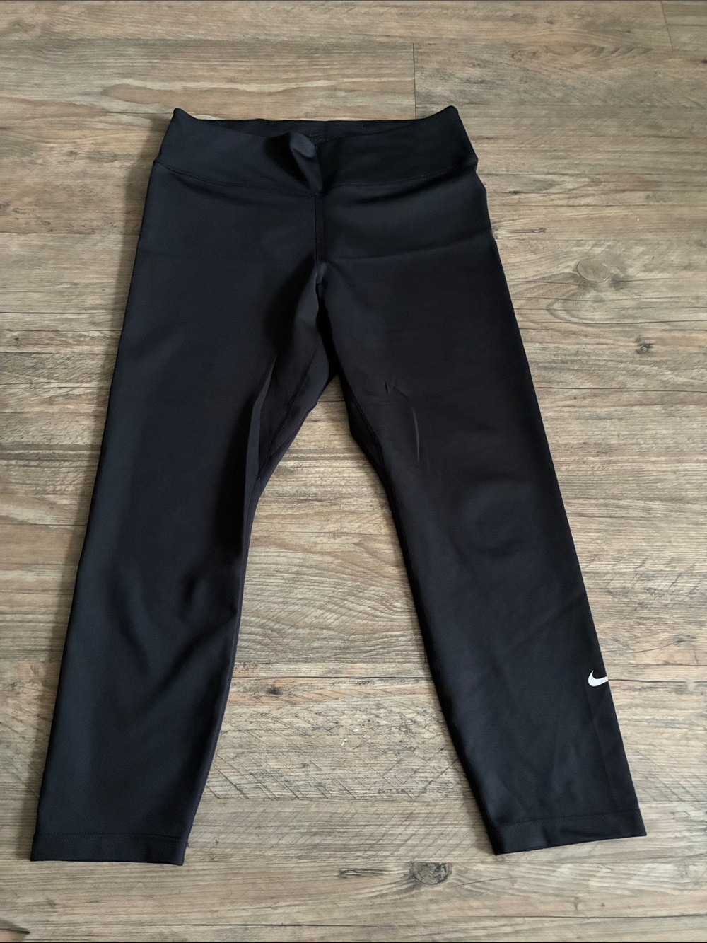 Nike Black Women’s Athletic Leggings with White Swoosh